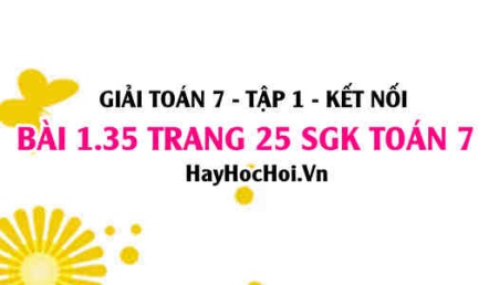 Giải bài 1.35 trang 25 Toán 7 Tập 1 SGK Kết nối tri thức